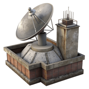 stunning modern Urban Rooftop Antenna Silhouette Isolated professional png