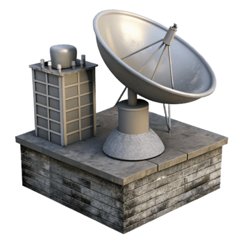 beautiful creative Urban Rooftop Antenna Silhouette Isolated high quality png