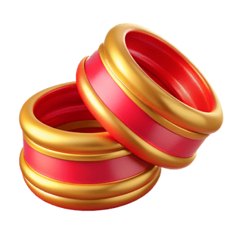 elegant traditional Vibrant Indian Wedding Bangles Gold and Red Transparent detailed png