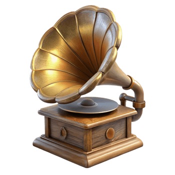 serene vintage Vintage Gramophone Front View Cutout exclusive png