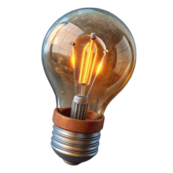 serene creative Vintage Light Bulb Edison Style Transparent high resolution png