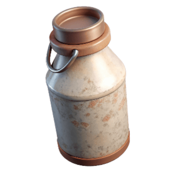elegant artistic Vintage Milk Bottle with Cap Cutout detailed png