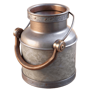wonderful classic Vintage Milk Can Metal with Handle Cutout png