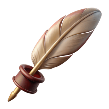 extraordinary contemporary Vintage Quill Pen Top Angle Cutout png