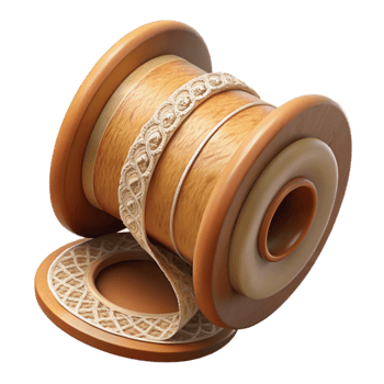 beautiful traditional Vintage Ribbon Spool with Lace Trim Cutout exclusive png