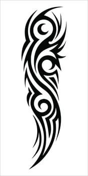 Innovative Tribal Tattoo Design with a Modern Aesthetic vector