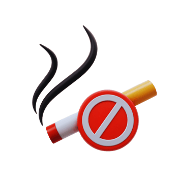 No smoking symbol with cigarette and smoke illustration displayed png
