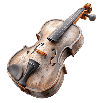 beautiful creative Violin Front View Isolated Element professional png