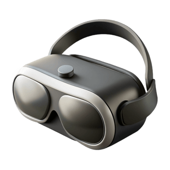 magnificent rustic Virtual Reality Headset Black with White Lenses Cutout premium png