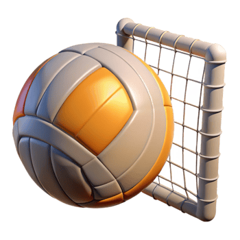 magnificent modern Volleyball Net and Ball Isolated high resolution png