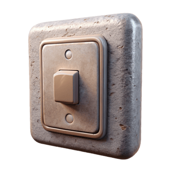 impressive contemporary Wall Switch Dimmer Style Front View Transparent Background authentic png