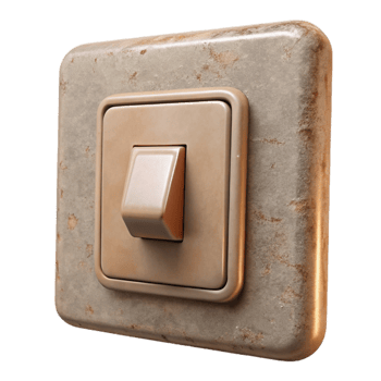 vibrant creative Wall Switch Dimmer Style Front View Transparent Background original png