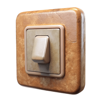 extraordinary modern Wall Switch Dimmer Style Front View Transparent Background detailed png