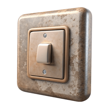 impressive modern Wall Switch Dimmer Style Front View Transparent Background exclusive png