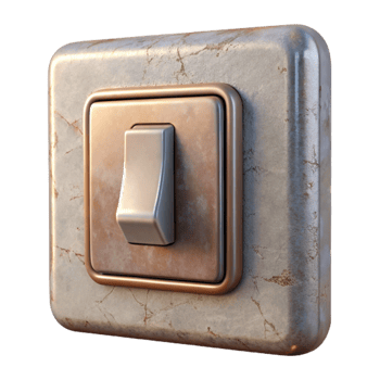 extraordinary classic Wall Switch Dimmer Style Front View Transparent Background high resolution png