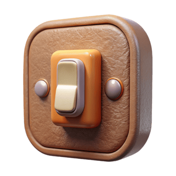 serene abstract Wall Switch Toggle Style Front View Isolated genuine png