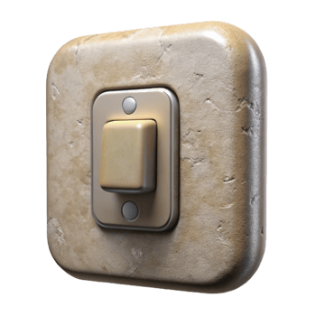 serene classic Wall Switch Toggle Style Front View Isolated png