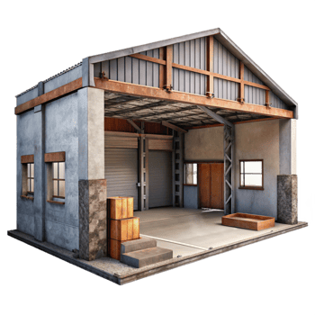 beautiful vintage Warehouse Interior Empty Space Cutout Element exclusive png