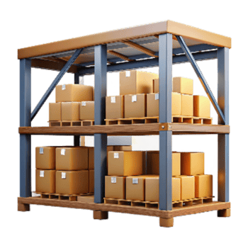 impressive classic Warehouse Shelves Stacked Boxes Transparent Background exclusive png