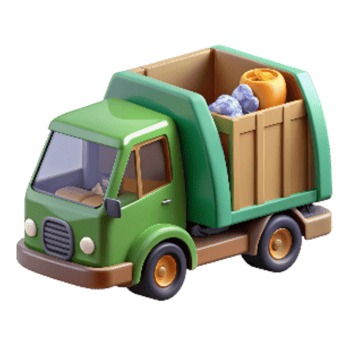 magnificent modern Waste Management Truck Collecting Garbage Cutout high resolution png