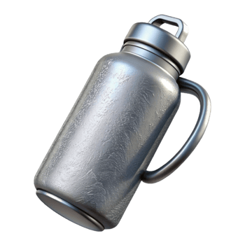 stunning creative Water Bottle Insulated Silver Isolated Cutout authentic png