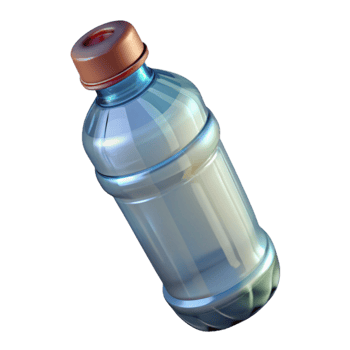 stunning minimalist Water Bottle Plastic Clear Isolated professional png