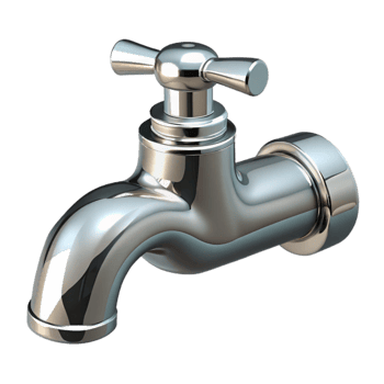 stunning rustic Water Faucet Chrome Angled View Transparent Background exclusive png