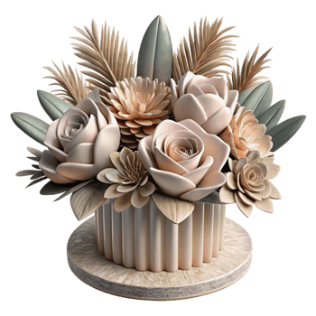 extraordinary traditional Wedding Centerpiece with Low Floral Arrangement Isolated detailed png