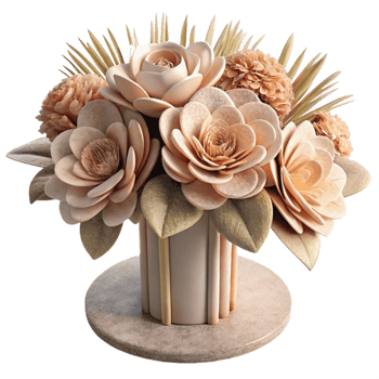 extraordinary artistic Wedding Centerpiece with Low Floral Arrangement Isolated original png