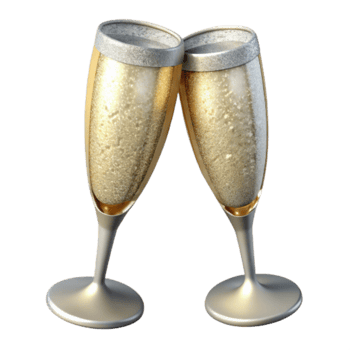 extraordinary artistic Wedding Champagne Glasses Crystal Flute Design Cutout premium png