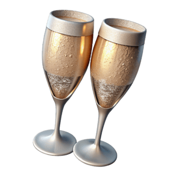 magnificent creative Wedding Champagne Glasses Crystal Flute Design Cutout original png