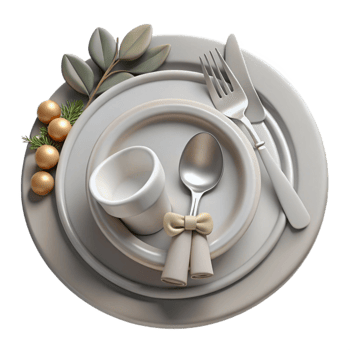 extraordinary rustic Wedding Place Setting Silverware White Plate Cutout authentic png
