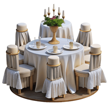 stunning rustic Wedding Reception Tables with White Linens Cutout genuine png