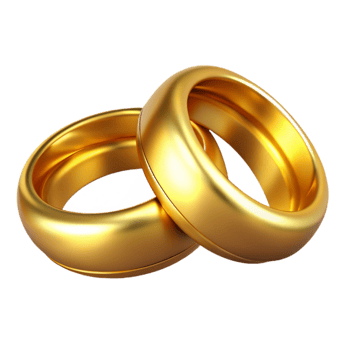 stunning classic Wedding Rings Gold and Shiny Transparent Background exclusive png
