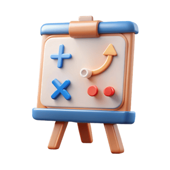 magnificent abstract Whiteboard with Business Strategy Diagram Transparent Background premium png