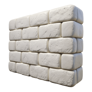 magnificent minimalist White Brick Wall Texture Cutout with Aged Effect genuine png