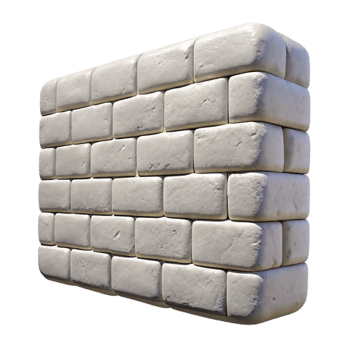 elegant rustic White Brick Wall Texture Cutout with Aged Effect genuine png
