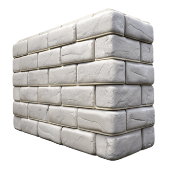 elegant contemporary White Brick Wall Texture Cutout with Aged Effect professional png