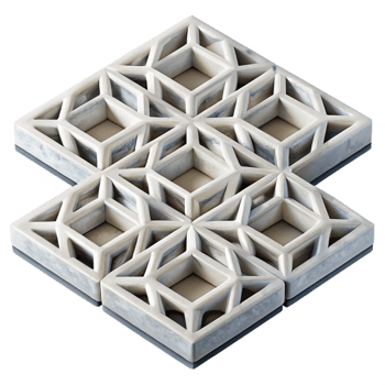 magnificent creative White Ceramic Tiles with Mosaic Pattern Cutout authentic png