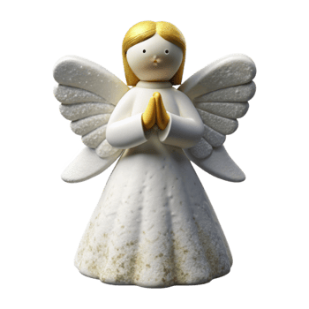extraordinary vintage White Christmas Angel Figurine Isolated high resolution png