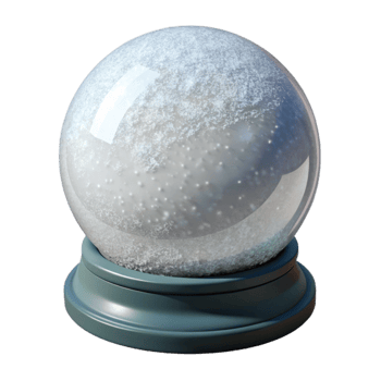 extraordinary minimalist White Christmas Snow Globe Isolated high quality png