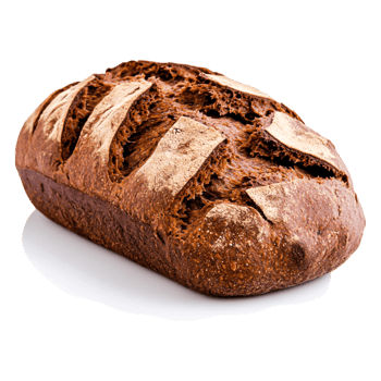 Freshly Baked Artisanal Brown Bread with Crisp Golden Crust and Slices png