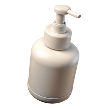 elegant abstract White Facial Cleanser Bottle Pump Isolated original png