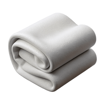 elegant classic White Hand Towel Folded Isolated on Transparent Background professional png