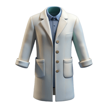 stunning creative White Lab Coat Front View Transparent Cutout detailed png