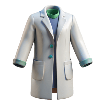 stunning artistic White Lab Coat Front View Transparent Cutout premium png