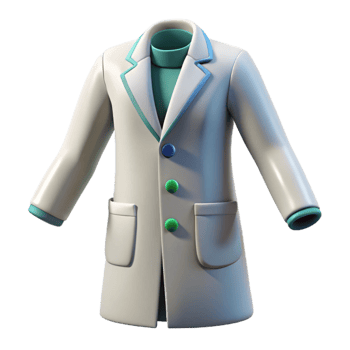 wonderful abstract White Lab Coat Scientist Apparel Transparent Background authentic png