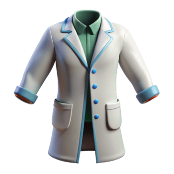 beautiful classic White Lab Coat Scientist Apparel Transparent Background high resolution png
