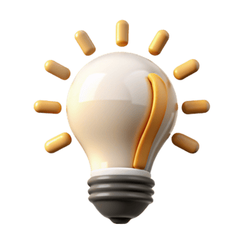 dramatic vintage White Light Bulb Icon with Creative Marketing Solutions Isolated original png