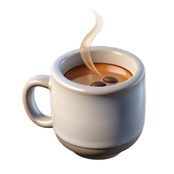 magnificent rustic White Mug with Coffee Steam Isolated Element premium png